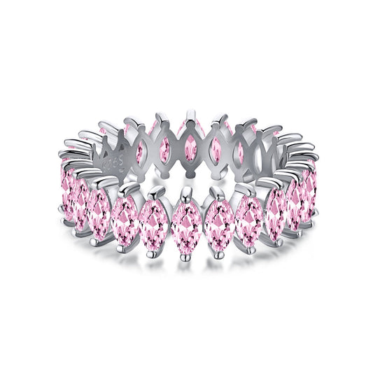 [Luxery Jewelry]Gorgeous Marquise Cut Tennis Ring