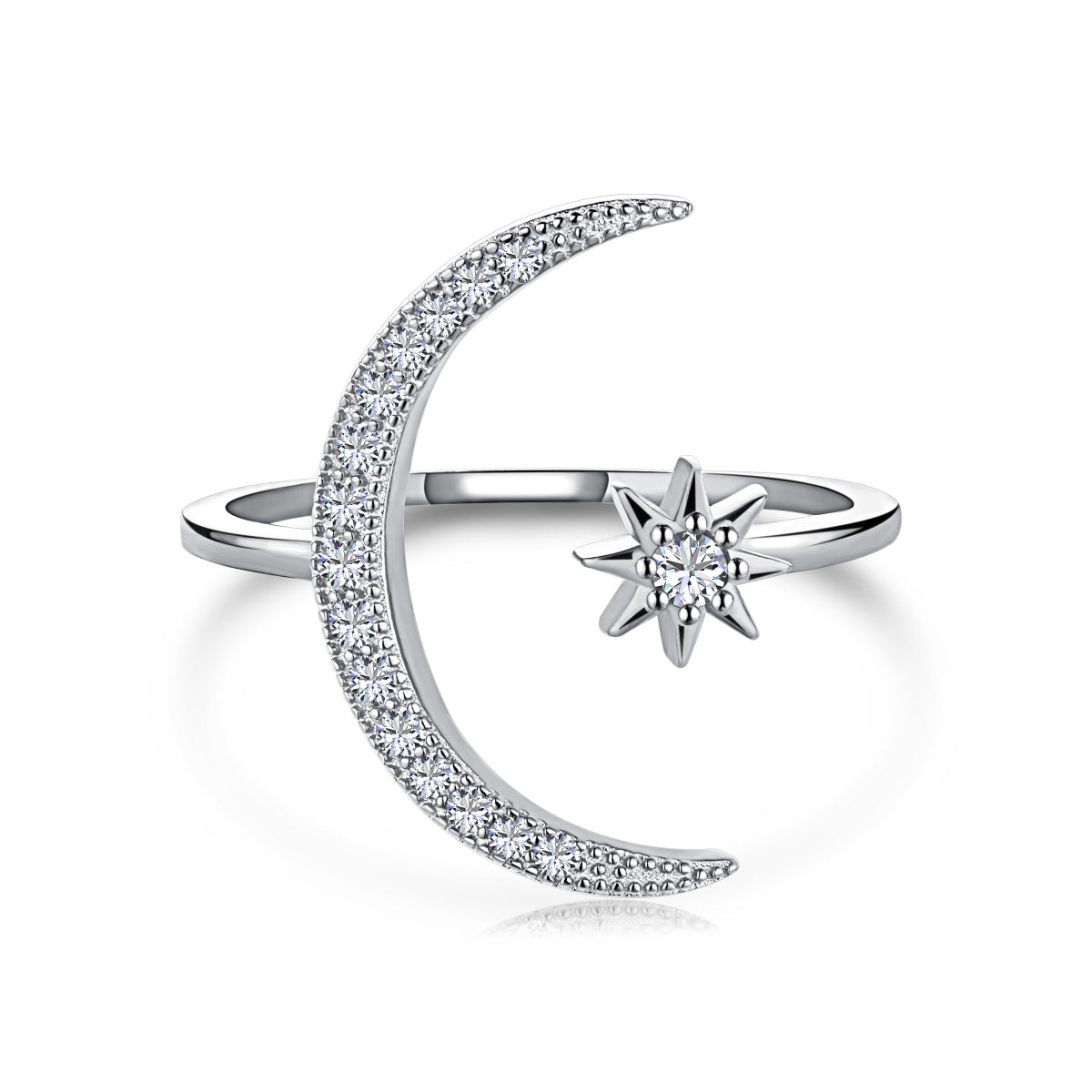 [Luxery Jewelry]Eternity Moon & Star Ring