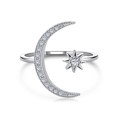 [Luxery Jewelry]Eternity Moon & Star Ring