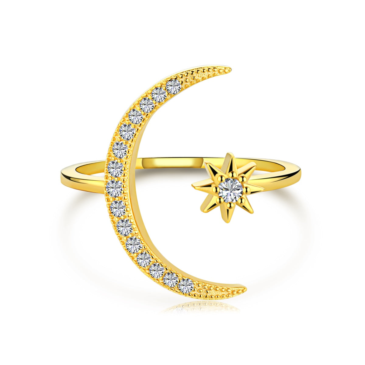 [Luxery Jewelry]Eternity Moon & Star Ring