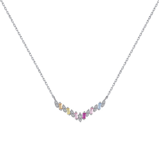 [Luxery Jewelry]Dazzling Rainbow Necklace