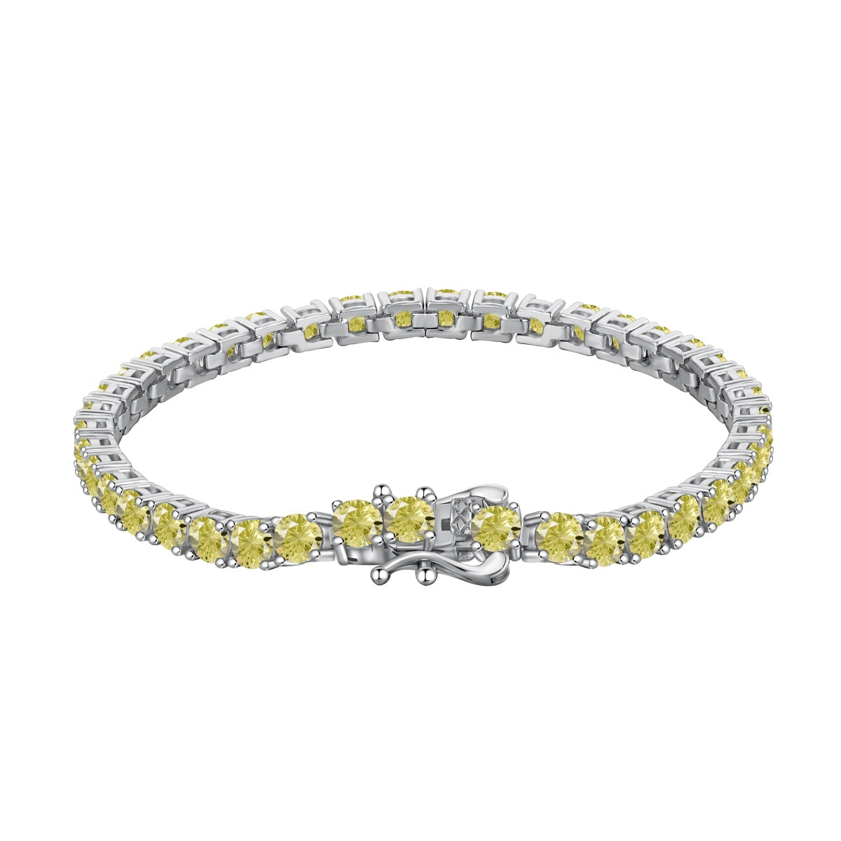 [Luxery Jewelry]Ornate Dazzling Round Cut Tennis Bracelet
