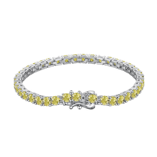 [Luxery Jewelry]Ornate Dazzling Round Cut Tennis Bracelet