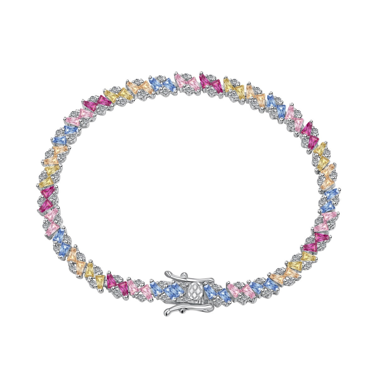 [Luxery Jewelry]Ornate Sparkling Multi Cut Party Bracelet
