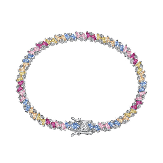 [Luxery Jewelry]Ornate Sparkling Multi Cut Party Bracelet