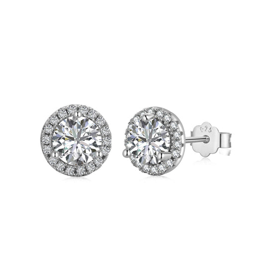 [Luxery Jewelry]Classic Princess Round Shape Earrings