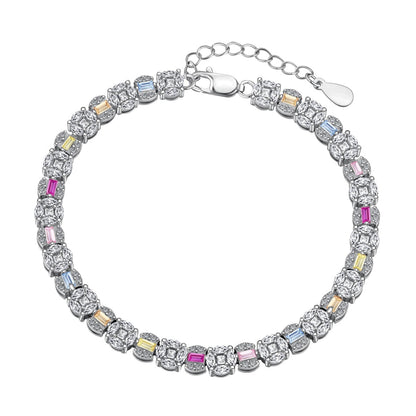 [Luxery Jewelry]Dazzling Radiant Multi Cut Daily Bracelet