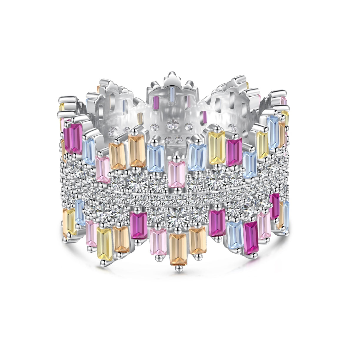 [Luxery Jewelry]Luxurious Colorful Radiant Cut Daily Ring
