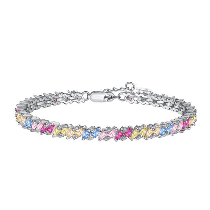 [Luxery Jewelry]Ornate Sparkling Multi Cut Party Bracelet