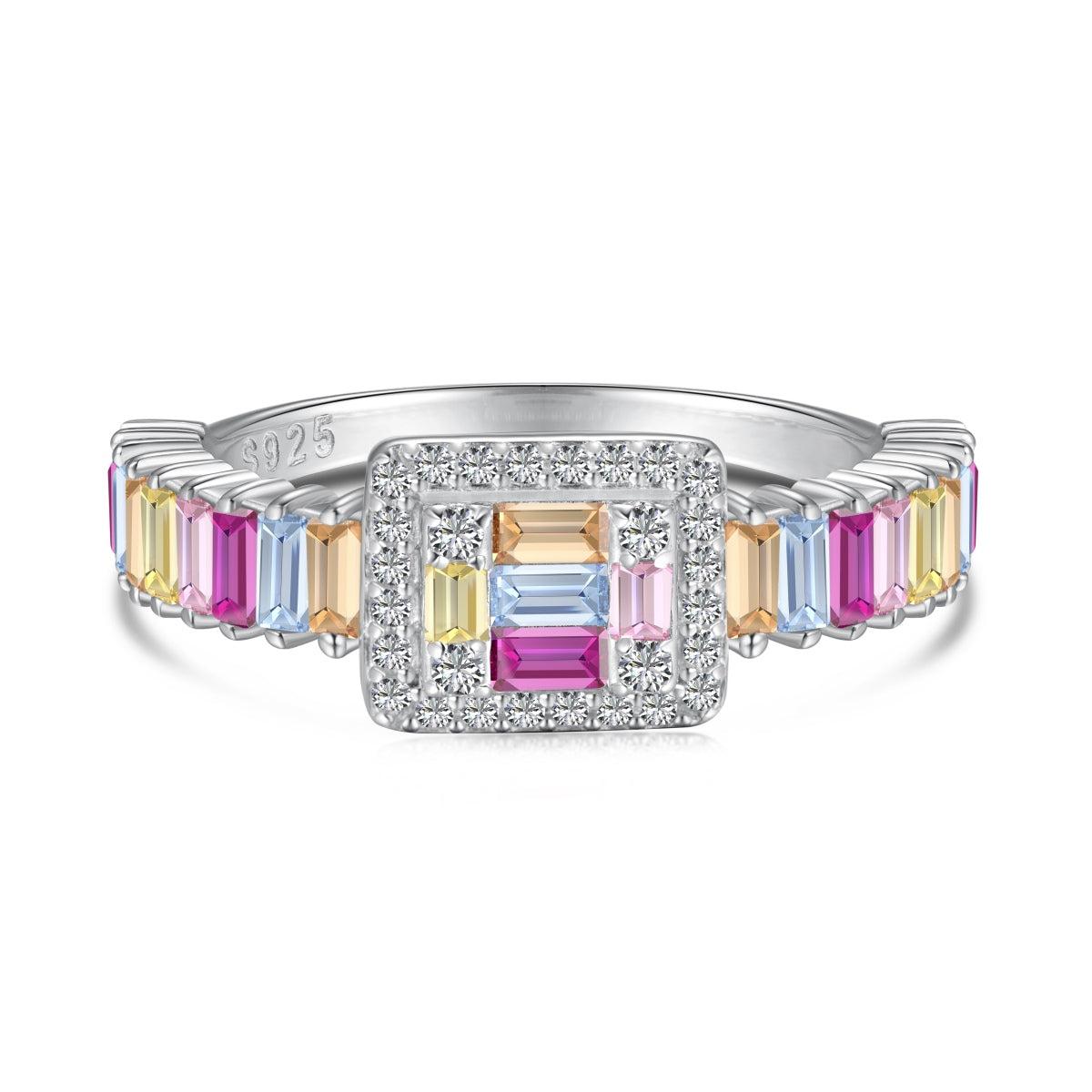 [Luxery Jewelry]Exquisite Colorful Radiant Cut Party Ring