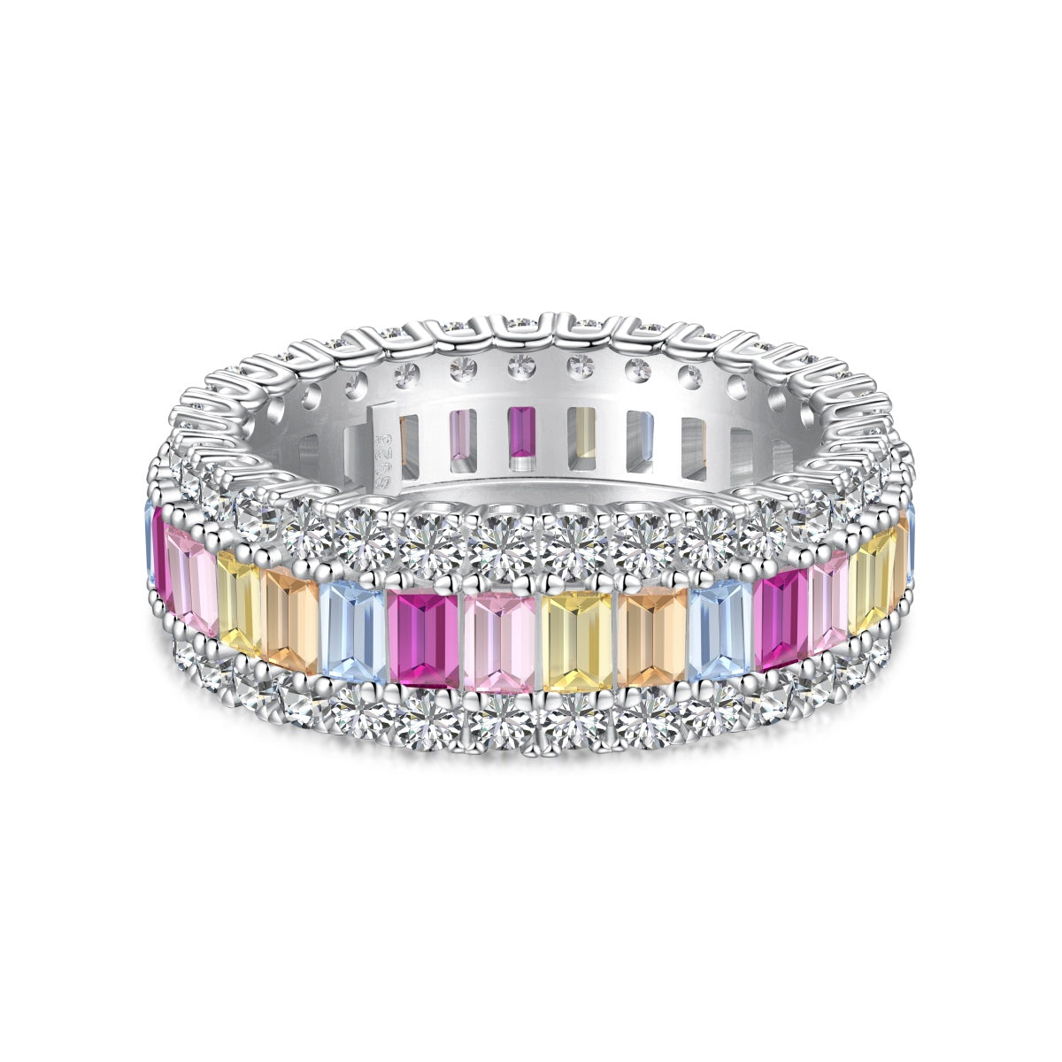 [Luxery Jewelry]Dainty Colorful Radiant Cut Daily Ring