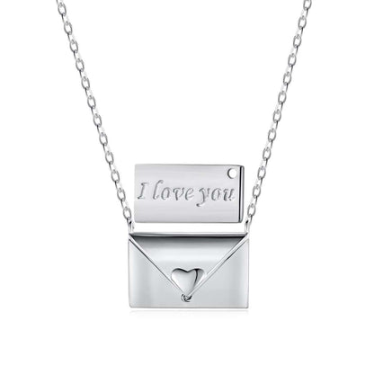 [Luxery Jewelry]Envelope Heart Shape Mother's Day Necklace