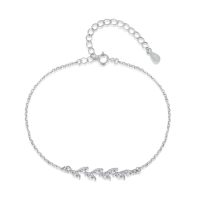 [Luxery Jewelry]Elegant Wheat Leaves Shape Bracelet