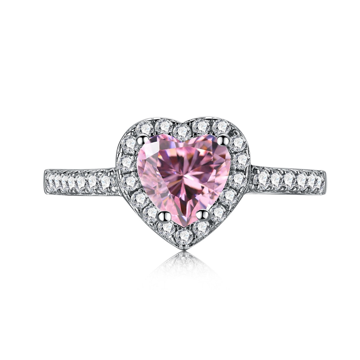 [Luxery Jewelry]Eternity Splashy Romantic Heart Shape Lover Ring
