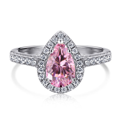 [Luxery Jewelry]1.0 Carat Luxurious Resplendent Water Drop Shape Wedding Ring