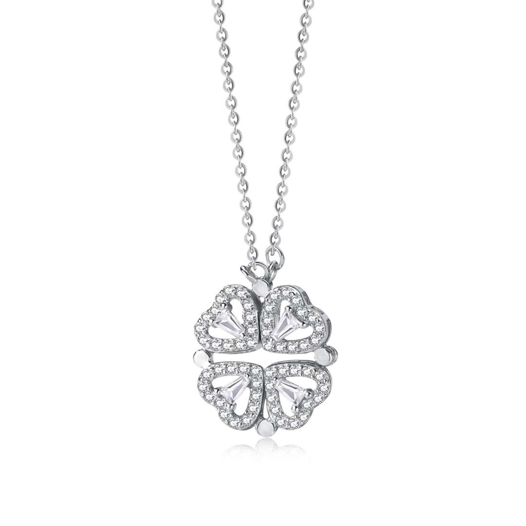 [Luxery Jewelry]Ornate Heart Cut Flower Shape Necklace