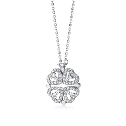 [Luxery Jewelry]Ornate Heart Cut Flower Shape Necklace
