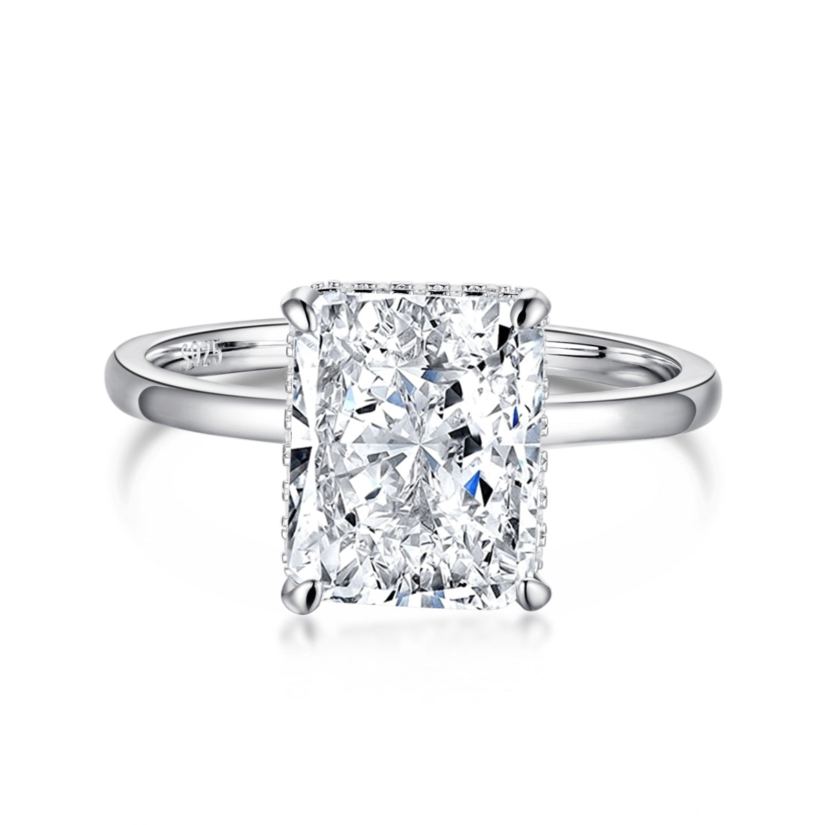 [Luxery Jewelry]4.0 Carat Ornate Enchanting Radiand Cut Banquet Ring