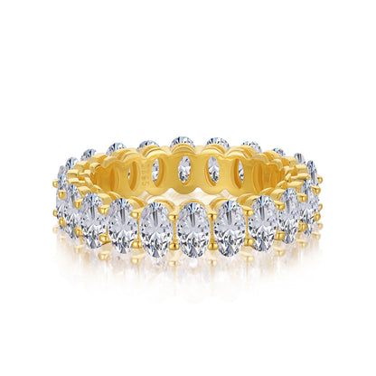 [Luxery Jewelry]Ornate Oval Cut Tennis Ring