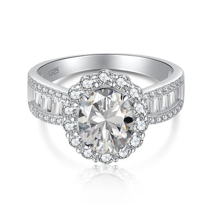 [Luxery Jewelry]1.5 Carat Dazzling Charming Oval Cut Banquet Ring