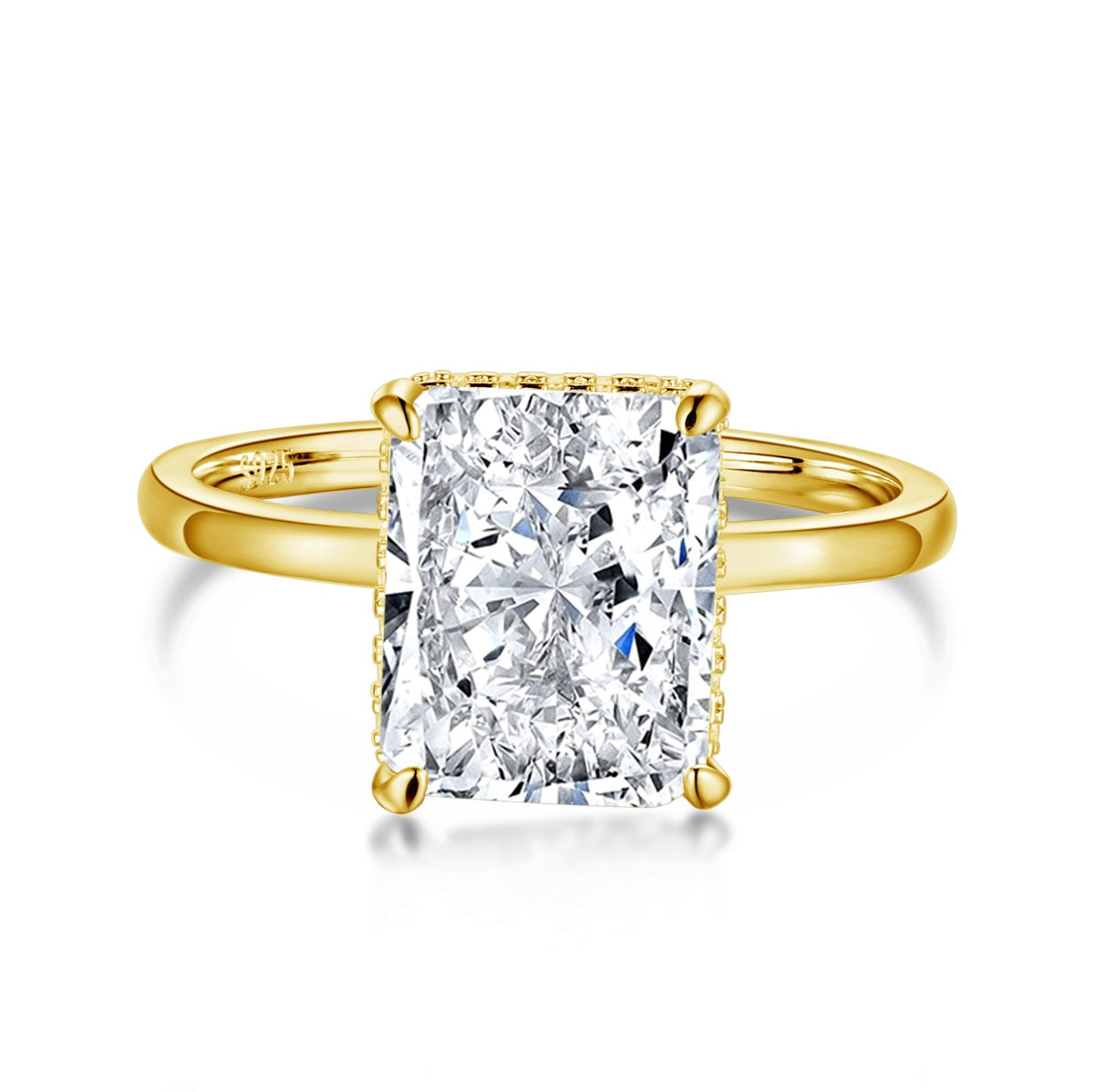[Luxery Jewelry]4.0 Carat Ornate Enchanting Radiand Cut Banquet Ring