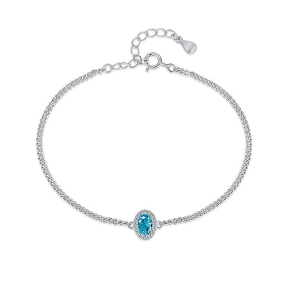 [Luxery Jewelry]Exquisite Oval Shape Bracelet