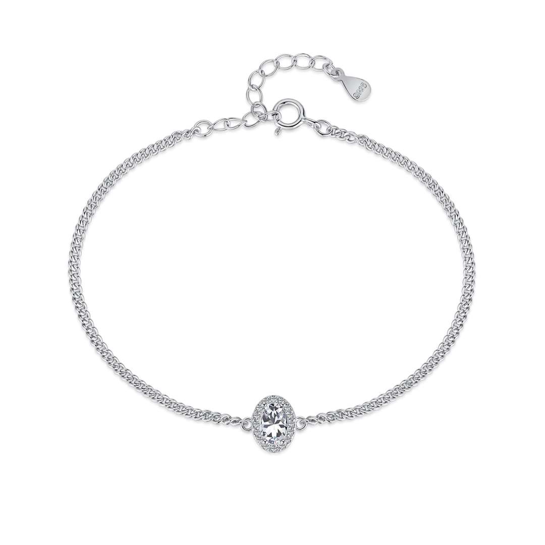 [Luxery Jewelry]Exquisite Oval Shape Bracelet