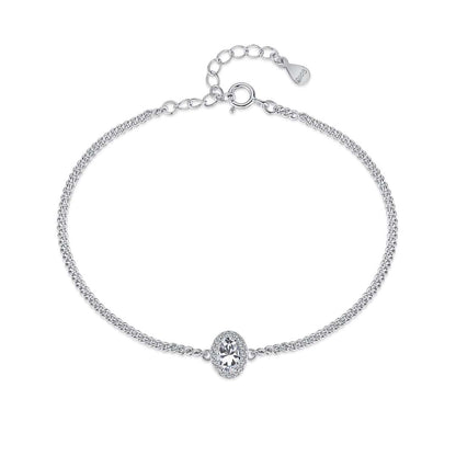 [Luxery Jewelry]Exquisite Oval Shape Bracelet