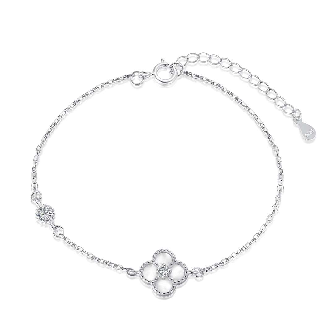 [Luxery Jewelry]Delicate Four Leaf Clover Bracelet