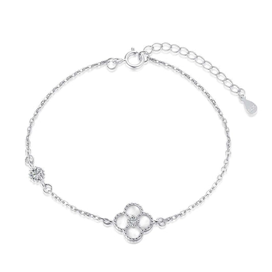 [Luxery Jewelry]Delicate Four Leaf Clover Bracelet
