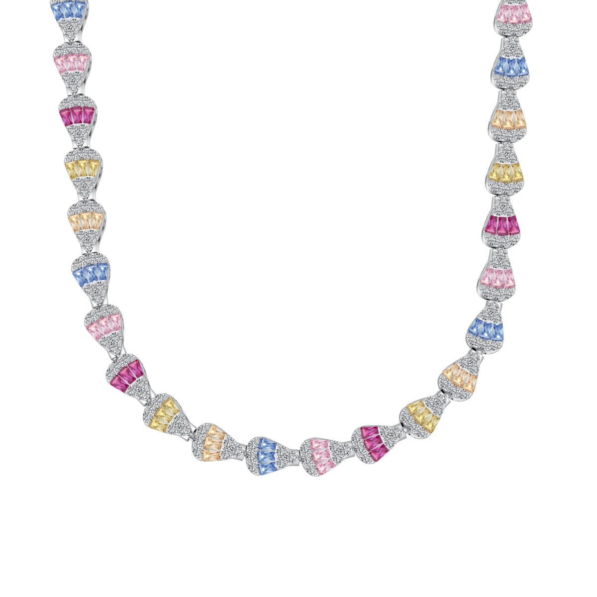 [Luxery Jewelry]Radiant Colorful Rainbow Necklace