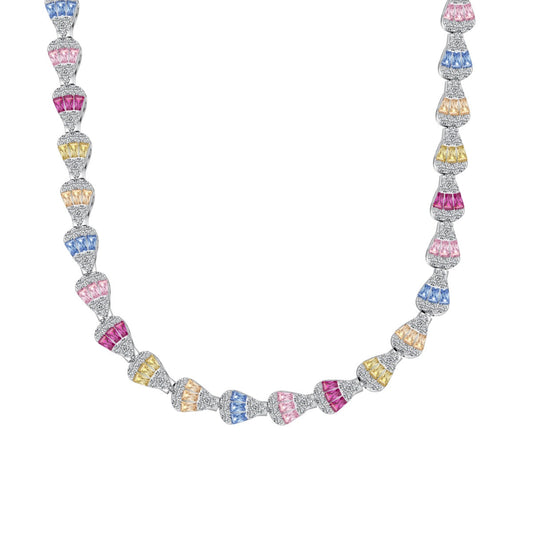 [Luxery Jewelry]Radiant Colorful Rainbow Necklace