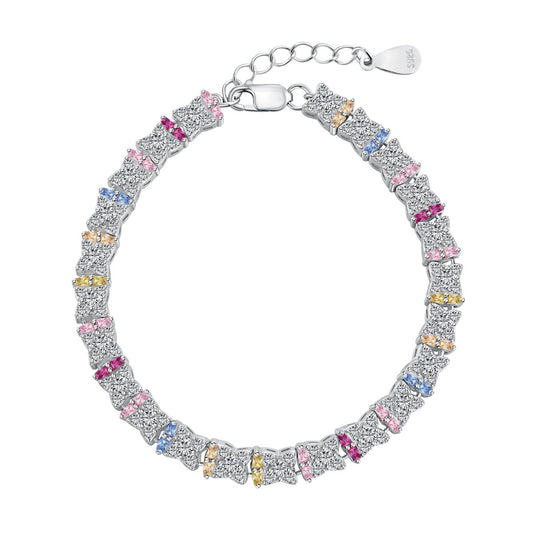 [Luxery Jewelry]Unique Colorful Flower Shape Daily Bracelet