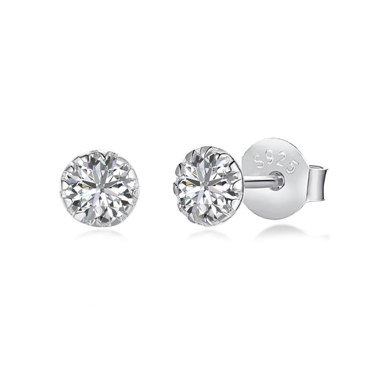 [Luxery Jewelry]Sparkling Colorful Round Shape Earrings