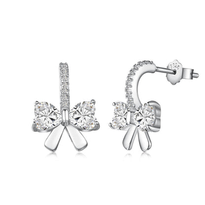 [Luxery Jewelry]Exquisite Earrings With Heart-Shaped Bow Design