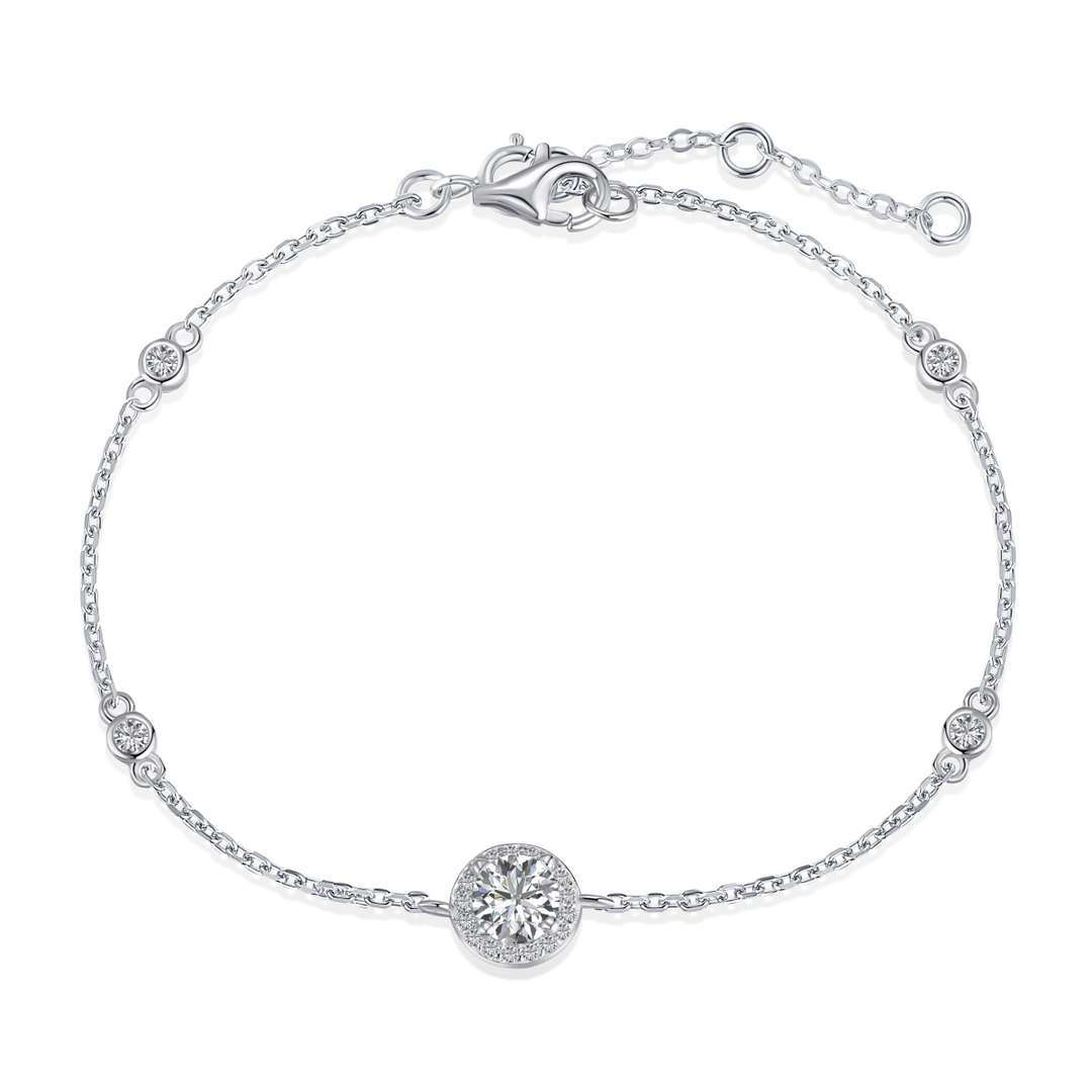 [Luxery Jewelry]Dazzling Round Cut Shape Bracelet
