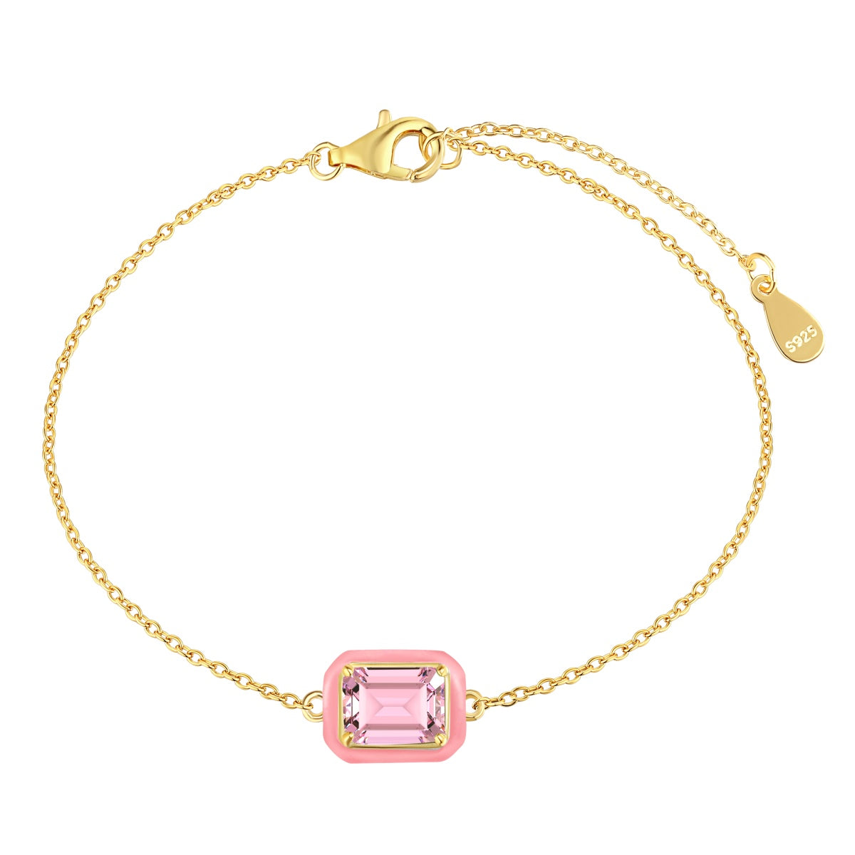 [Luxery Jewelry]2.0 Carat Sparkling Colorful Emerald Cut Daily Bracelet