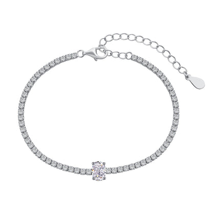 [Luxery Jewelry]0.75 Carat Exquisite Oval Cut Daily Bracelet