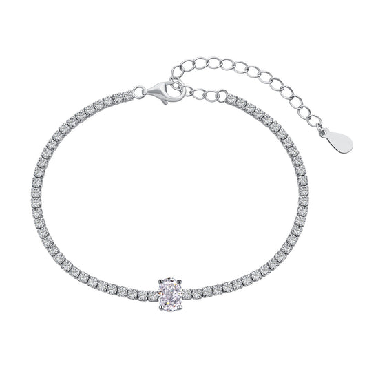 [Luxery Jewelry]0.75 Carat Exquisite Oval Cut Daily Bracelet