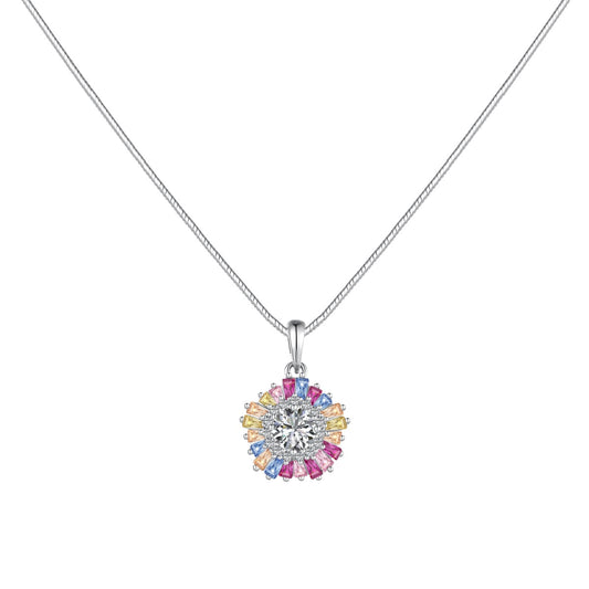 [Luxery Jewelry]Charming Flower Colorful Necklace