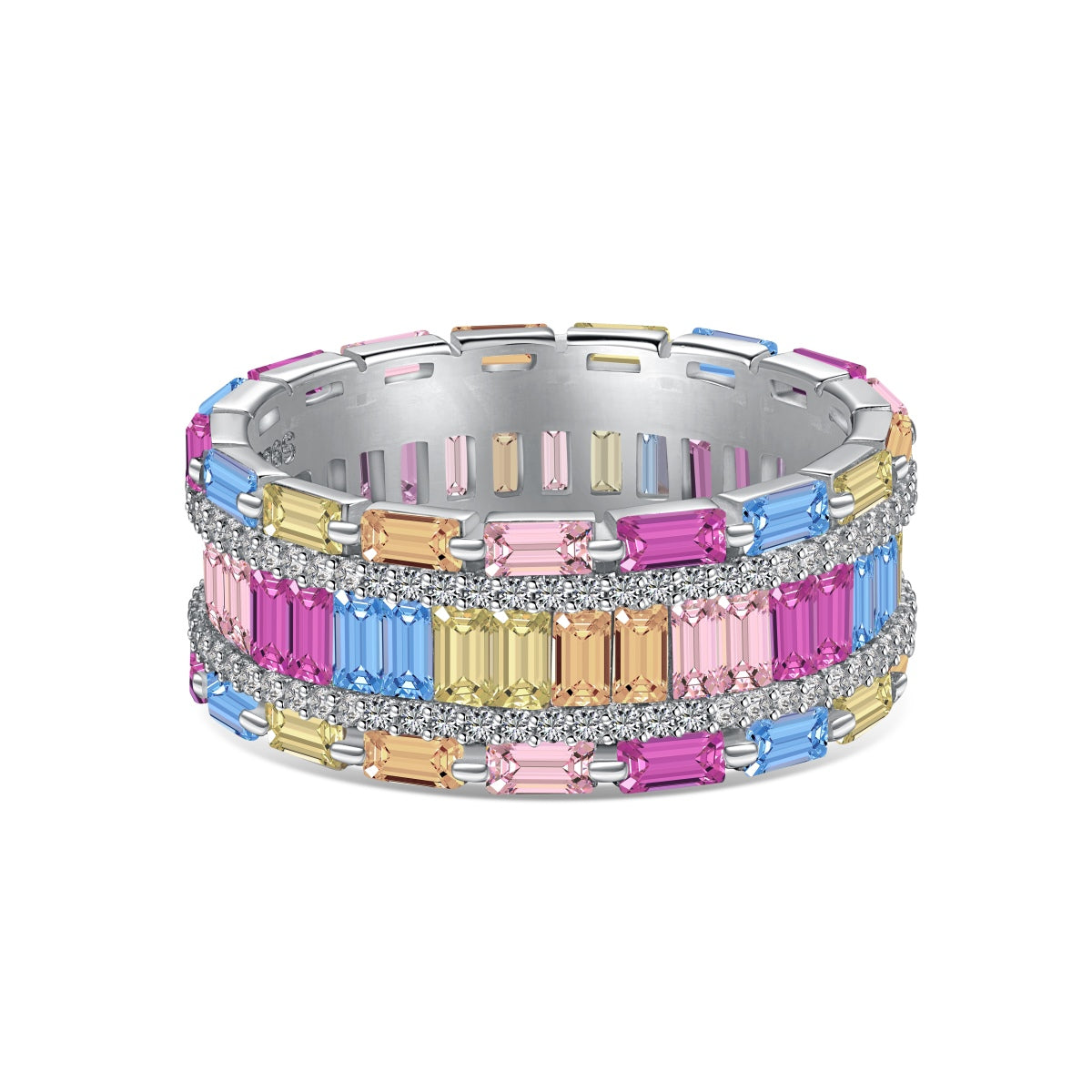 [Luxery Jewelry]Dazzling Colorful Radiant Cut Party Ring