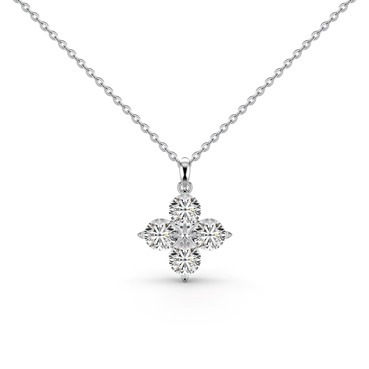 [Luxery Jewelry]Four-Leaf Clover And Eight-Pointed Star Necklace