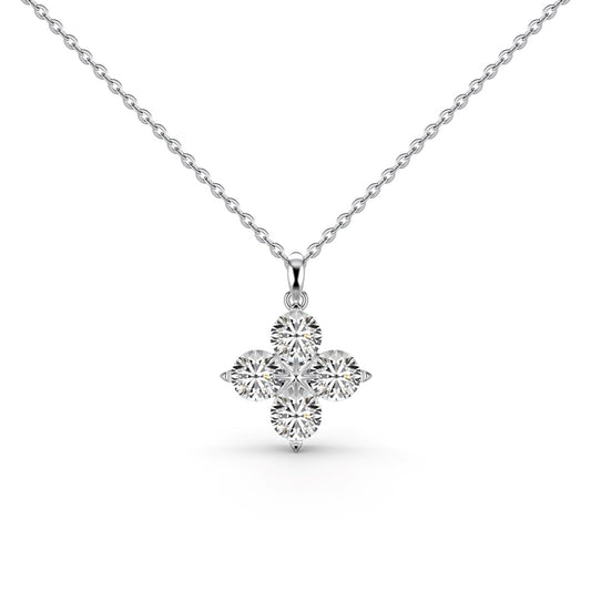 [Luxery Jewelry]Four-Leaf Clover And Eight-Pointed Star Necklace