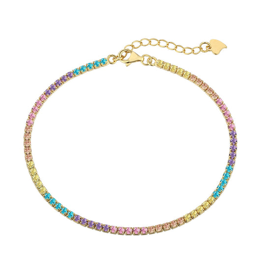 [Luxery Jewelry]Dazzling Colorful Round Cut Daily Bracelet