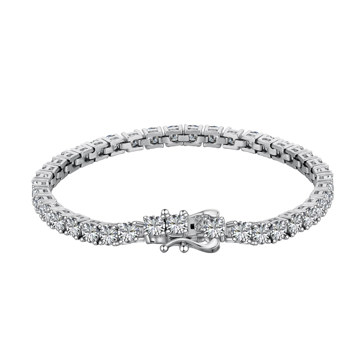[Luxery Jewelry]Luxurious Ornate Round Cut Tennis Bracelet
