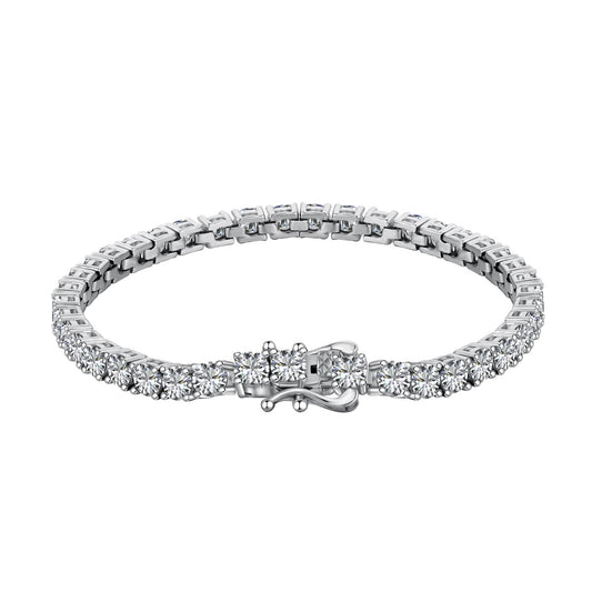 [Luxery Jewelry]Luxurious Ornate Round Cut Tennis Bracelet