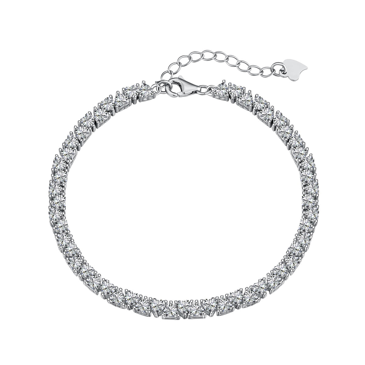 [Luxery Jewelry]Dazzling Romantic Heart Shape Lover Bracelet