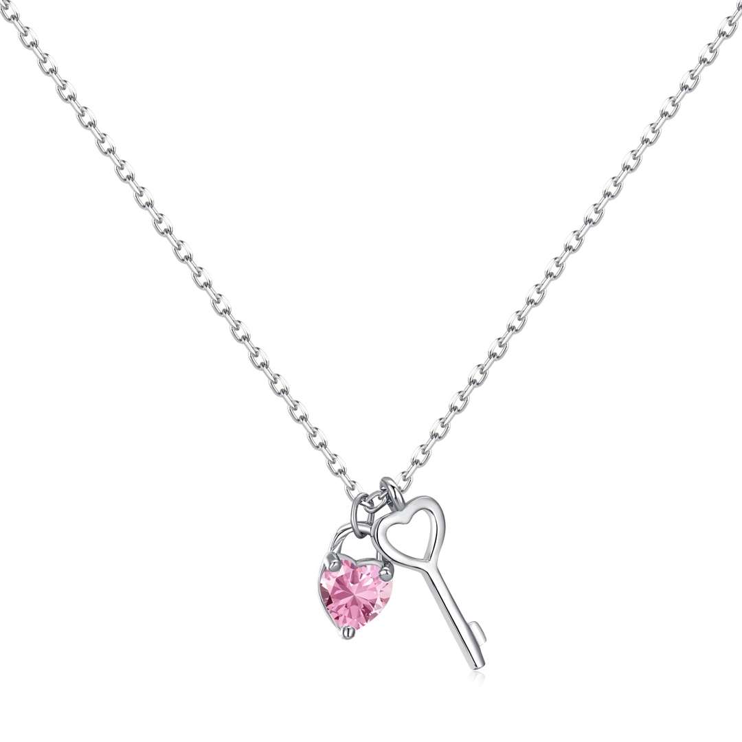 [Luxery Jewelry]Unique Heart Shape Key Pendent Necklace