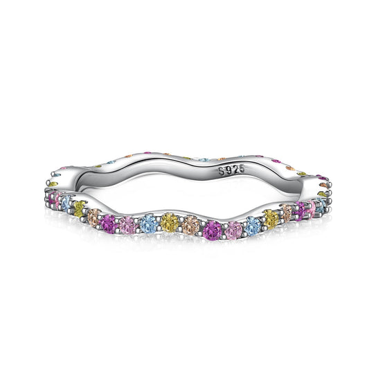 [Luxery Jewelry]Dainty Colorful Round Cut Party Ring