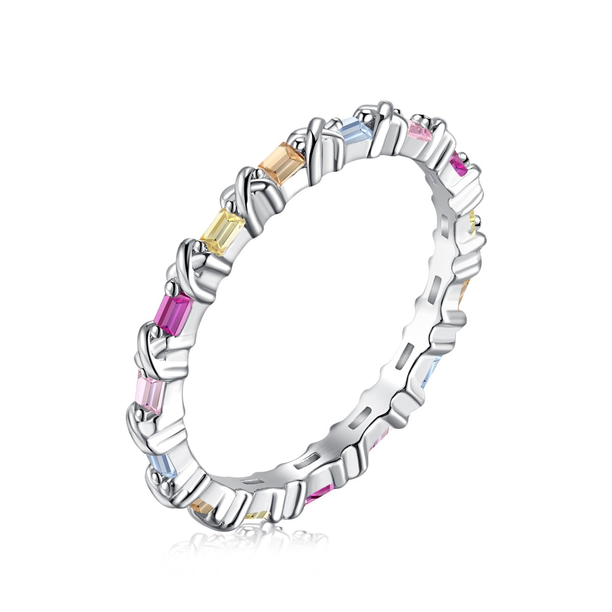 [Luxery Jewelry]Charming Colorful Round Cut Daily Ring